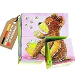 Goki 57056 - Würfelpuzzle - Tierkinder