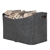 Rubberneck XXL Holztasche aus Filz – Aufbewahrung für Brennholz, Zeitungen – 63 x 40 x 42 cm...