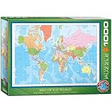 EuroGraphics EG60001271 Puzzle Weltkarte mehrfarbig, 1000