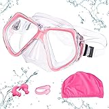 Taucherbrille für Erwachsene, Anti-Beschlag-Schwimmbrille, 180°-Ansicht, Schnorchel-Set mit...