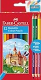 Faber-Castell 110312 - Buntstifte Set für Kinder und Erwachsene, 15-teilig, bruchsicher, inkl. 3...