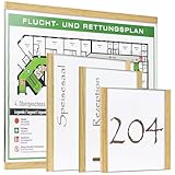 SCHILDER Systeme NIRO.clic-eiche Türschild 2er-Set – Edles Edelstahlschild mit...