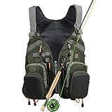 PELLOR Pelllor Angeln Weste Herren, Outdoor Angeln Jacke Mehrere Taschen, Atmungsaktives Mesh...