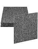 QWORK 20 Stück Selbstliegend Teppichfliesen - 50x50 cm - Farbe Grau - Verschleißfest Teppichboden...