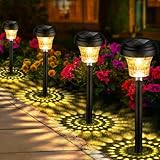 FOMYHEARD Solarlampen für Außen Garten 8 Stück, Solarleuchten Garten mit Warmes Licht & 7 RGB...