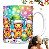 Duroecsain Weihnachtsmann-Tasse, Weihnachtsmann-Teetassen aus Keramik, festliche...