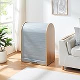 [en.casa] Jalousieschrank Kavlinge Rollladenschrank mit Einer Tür Büro Wohnzimmer Aktenschrank 80...