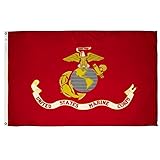 Betsy Flags US Marines Corps Outdoor-Flagge – 15,7 x 91,4 cm Farbechtes Nylon, Messingösen