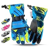 West Biking Skihandschuhe Kinder, 3M Thinsulate Warm Handschuhe Kinder Wasserdicht Winddicht,...