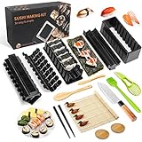 Mlryh Sushi Making Kit Sushi Maker 21 Stück DIY Set Bambusmatten,Essstäbchen, Avocadoschneider,...