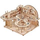 HOTUT Murmelbahn Trackball Modell Bausatz,139 Stück 3D Puzzle Holz Set,Doppelspur Mechanische...