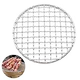 AMJKEJI Grillrost Rund Edelstahl Grillnetz 15cm Durchmesser Rund Grillrost für Indoor Outdoor...