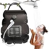 Solar Dusche Tasche,20L Outdoor Warmwasser Duschsack,SolarbetriebenCampingduschemit Temperatur...