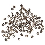 Holibanna 100 Stück Mini Zierknöpfe Metalllegierung Sterne für Puppenkleidung DIY Nähzubehör...