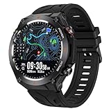 GPS Smartwatch Herren Barometer Militär Uhr Kompass Höhenmesser Outdoor Sportuhr Fitnessuhr...