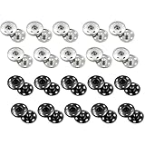 20 Sätze Annähen Druckknöpfe aus Metall, 12mm Snaps, Druckknopf Nähen, für Kleidern, Blusen,...