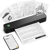 ByteCintia C80S Thermodrucker A4, Mobiler Drucker Unterstützung für 8.5'x11' A4, Tragbarer drucker...