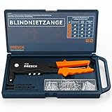 Presch Blindnietzange Set 79tlg. im Koffer - Inkl. 75 Blindnieten, passenden HSS Bohrern und...