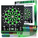 Cyeelife Elektronische Dartscheibe,Dartboard mit 12 Darts,24 Pro Flights 50 Pfeilspitzen und...