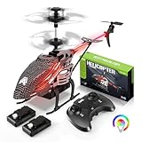 Mucek 2.4G RC Hubschrauber Ferngesteuert, LED-Lichter, 3,5 Kanäle, Gyroskop und Feste Höhe,...