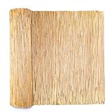 interGo Sichtschutzmatte, Schilfrohrmatte Premium 140x600cm (HxB), Sichtschutz aus dichtem Schilf,...