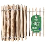 Creative Home Staketenzaun 50cm hoch und 5m lang | Haselnusszaun | Rollzaun | Lattenabstand 3-5 cm |...