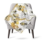 Babydecke, Blumenmuster, Biene, Decke, Bettdecke, Handtuch, Nickerchendecke, Babydecke, Flanell,...