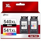CanPick 540XL 541XL Multipack Ersatz für Canon Druckerpatronen 540 541 XL Schwarz Color PG 540...