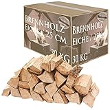 Brennholz Kaminholz Eiche Holz 30 kg Für Ofen und Kamin Kaminofen Feuerschale Grill Feuerholz...