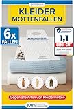 Patronus Kleidermottenfalle [6 Stück] - effektiver Mottenschutz für Kleiderschrank - Mottenfalle...