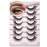 Onlyall Wimpern Künstliche Falsche Wimper Mink Fake Lashes 3D Volumenwimpern Fluffy False Eyelashes...