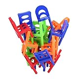 Tnfeeon 18 STÜCKE Balancing Spielzeug Kunststoff Stühle Multicolor Mini Stapel Intelligenz...