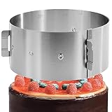 4smile Tortenring verstellbar hoch 10 cm - Edelstahl Backring verstellbar 16-30 cm - Formstabile...