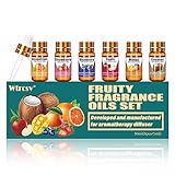 Fruchtiges Duftöl - Ätherische Öle Set für diffuser– 5 ml x 6 Fruchtaromen der vier...