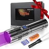 Relybo UV Taschenlampe 365nm, Schwarzlicht Taschenlampe Aufladbar, Schwarzlichtlampe UV Licht Lampe...