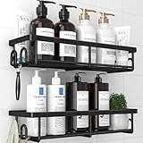 Kitsure Duschablage ohne Bohren - 2 Stück rostfreie Badezimmer Organizer, schnell trocknende...