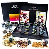 Hallingers Selection - 12 Sorten Tee Geschenkset mit Organizer, vegan & glutenfrei in...