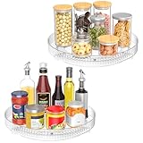 Drucilla 2 Stück Drehteller Kühlschrank Organizer, 24cm Drehteller Küche Organizer, 360°...