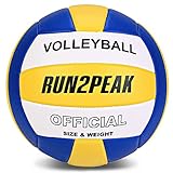 RUN2PEAK Soft Touch Volleyball Ball Weicher Beachvolleyball Offizielle Größe 5 Indoor Outdoor...