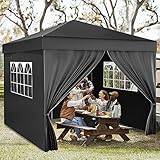 YITAHOME 3X3M Outdoor Pop Up-Pavillon mit Seite Faltpavillon, Wasserdichter Faltbarer Gartenpavillon...