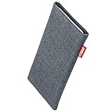 fitBAG Jive Grau Handytasche für Onyx Boox Palma 2 Tasche aus Textil-Stoff mit...