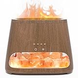 SALKING 2-in-1 Aroma Diffuser & Salt Range Pakistan Leuchte, Flammeneffekt Diffusor für ätherische...