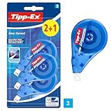 Tipp-Ex Korrekturroller Easy Correct zum seitlichen Korrigieren, 12m x 4.2mm, 3er Pack, Ideal für...