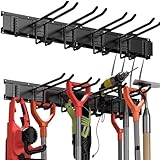 Gaethra Gerätehalter mit 6 Wandhalterung Wandhaken, Gartengerätehalter Einstellbar, Gartengeräte...