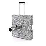 Nexos Trading Sonnenschirmständer Granit Grau eckig mit Trolley-Griff, Rollen, Reduzierhülsen,...