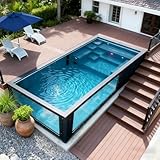 Luxuriöser Außenpool aus Fiberglas, große Container-Pools, rechteckig, oberirdisch, für Spaß im...