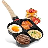 Spiegeleipfanne, Pancake Pfanne mit 4 Pfanne Egg Pan Augenpfanne mit Antihaft-Beschichtung,...
