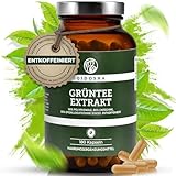 QIDOSHA® Grüntee Extrakt Kapseln hochdosiert, entkoffeiniert, 50% EGCG-Anteil je Kapsel, 180...