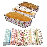 Lsydgn 100 Stück Einweg Mini Kuchenformen Papierbackform Set Mini Backform Aus Papier Rechteck...