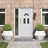 HETFTJN Pflanzkübel 2er Set WeiÃŸ 75x75x60 cm Stahl, robuster Gartenpflanzer, Modernes Design &...